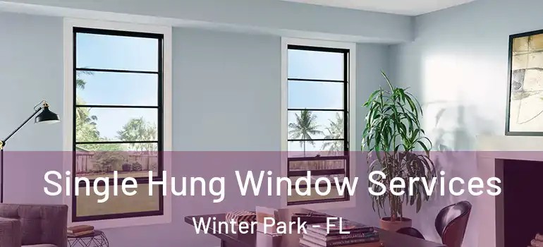 Single Hung Window Services Winter Park - FL